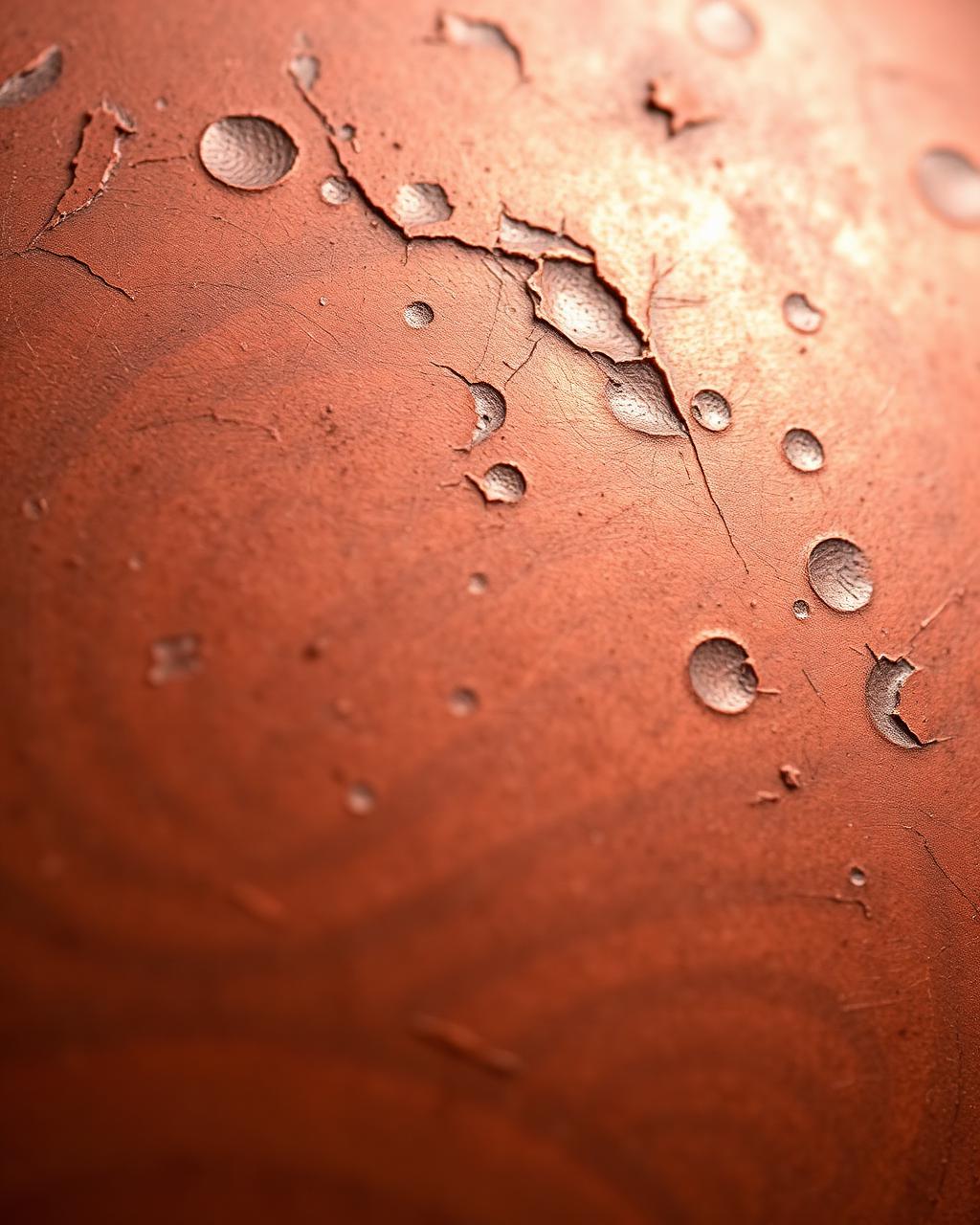 Copper surface macro